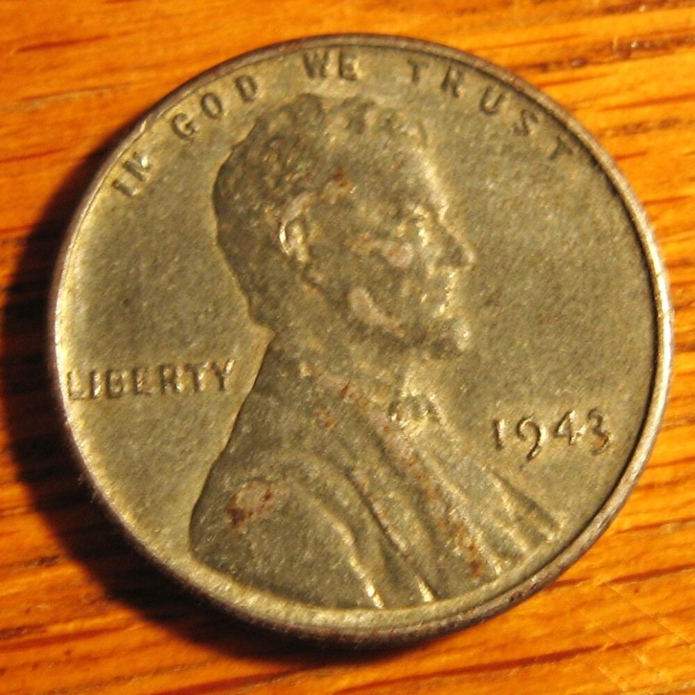 1943 STEEL WHEAT PENNY
